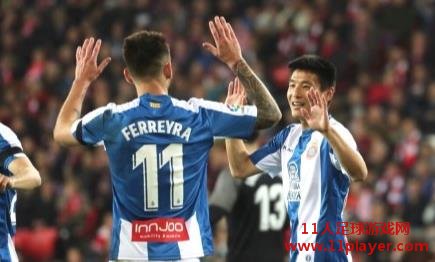武磊头槌刷首次助攻 西班牙人1-1战平毕巴
