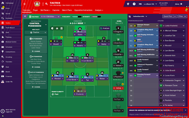 FM2019 - 11人足球网